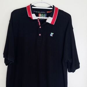 Coogi Black Polo Shirt with Red Accents Mens 3XL Koala Logo